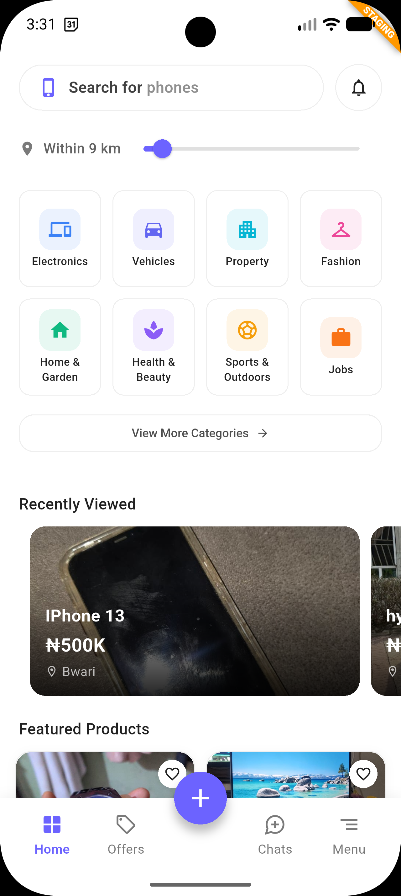 Declutrr Home Screen mockup